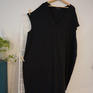Black Universal Standard Geneva Dress with V Neck